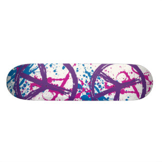 SKATEBOARD SALPICADURA DE LA PINTURA DE LOS SIGNOS DE LA PAZ