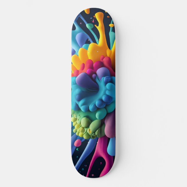 Skateboard Salpicadura de pintura (Anverso)