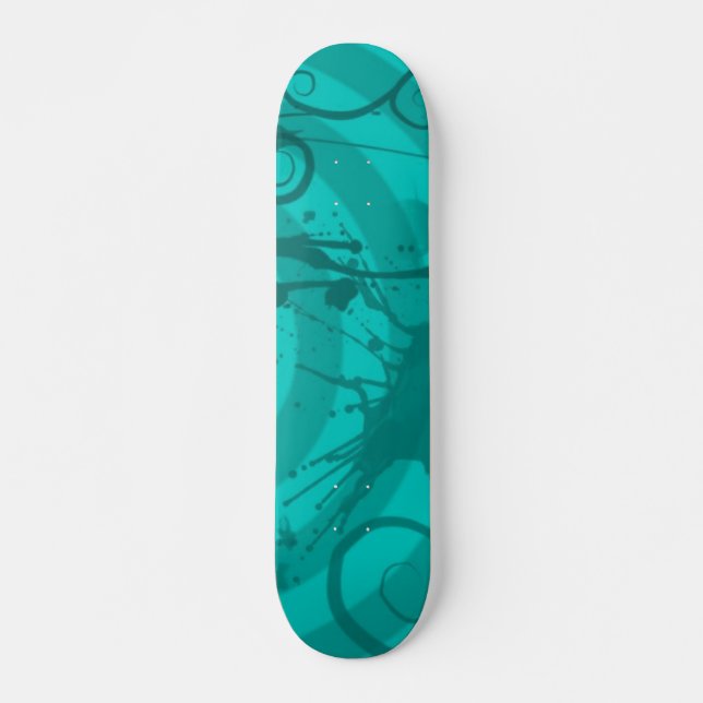 Skateboard Salpicadura verde azulada (Anverso )