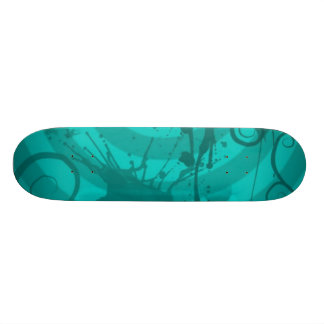 Skateboard Salpicadura verde azulada