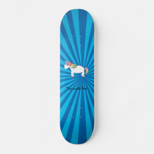 Skateboard Salto de sol azul de Unicornio
