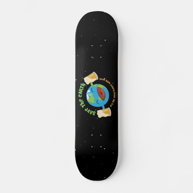 Skateboard Salvemos la Tierra (Anverso)