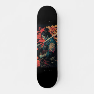 Skateboard Samurai con espada