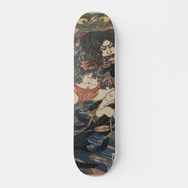 Skateboard Samurai del tatuaje (Anverso )