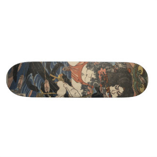 Skateboard Samurai del tatuaje