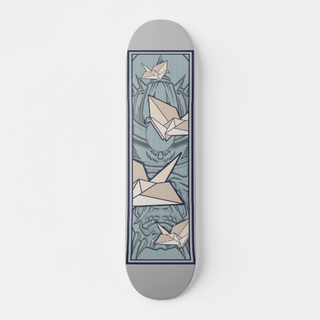 Skateboard Samurai Japan Origami (Anverso )