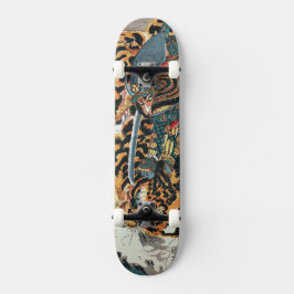Skateboard Samurai lucha contra un tigre, Kuniyoshi, Ukiyo-e