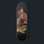 Skateboard Samurai personalizado<br><div class="desc">Cartel de arte asiático del guerrero samurai,  audaz y personalizado,  con tus iniciales en el medio.</div>