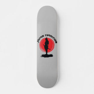 Skateboard Samurai Shogun Guerrero tradición japonesa