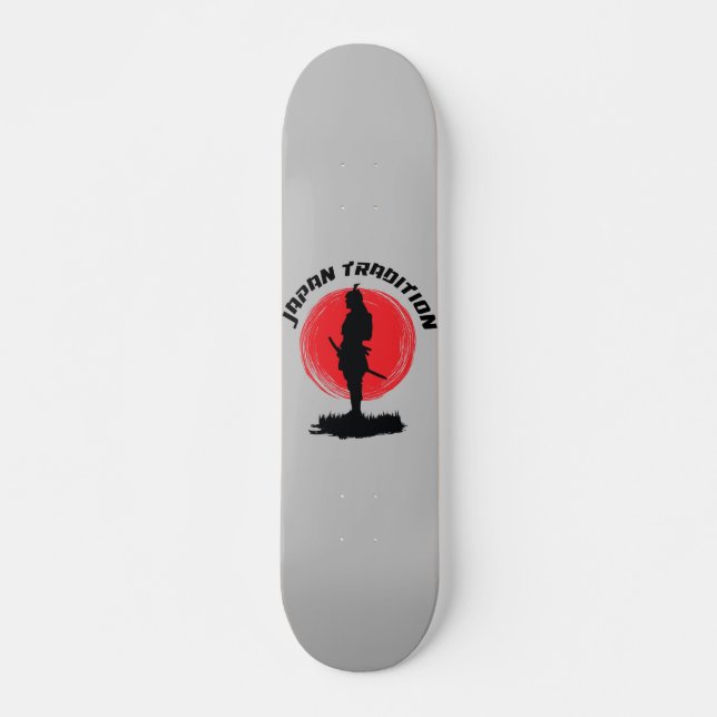 Skateboard Samurai Shogun Guerrero tradición japonesa (Anverso )