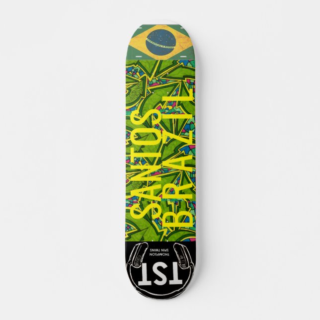 Skateboard SANTOS  BRASIL Patineta, 7¾" Cubierta (Anverso )