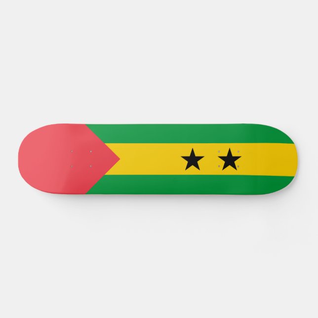 Skateboard Sao Tome and Principe Flag (Horz)