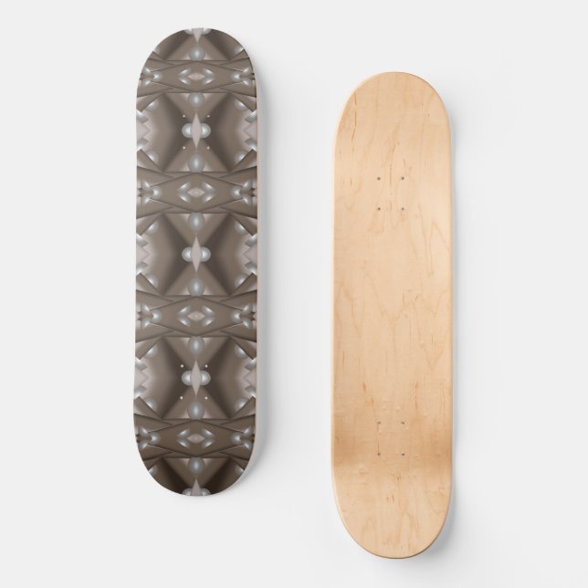 Skateboard Sawtooth Edged Concentrated Earth Tone Ombre Art (Anverso)