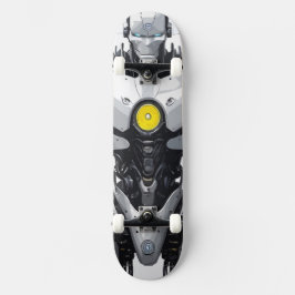 Skateboard Sci-Fi Cyborg Android Mecha Comic Art