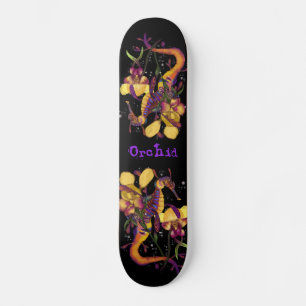 Skateboard Seadragón sórdido con orquídeas