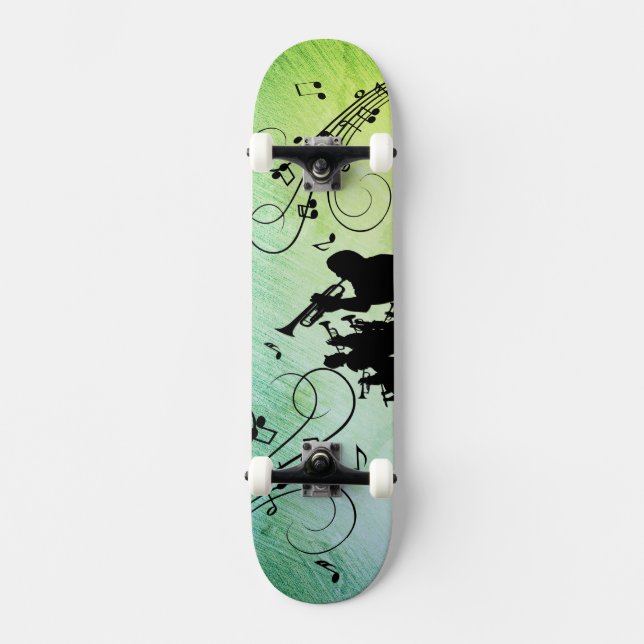 Skateboard Sección Trump Música Verde (Anverso)