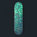 Skateboard secuencia simulado azul verde azulada<br><div class="desc">skateboard de secuencia de faux</div>