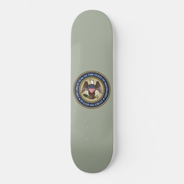 Skateboard Sello de Misisipi (Estado de los Estados Unidos) (Anverso)