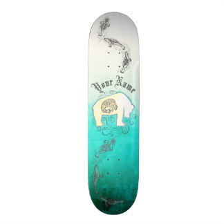 Skateboard Sellos inuit personalizados y oso polar
