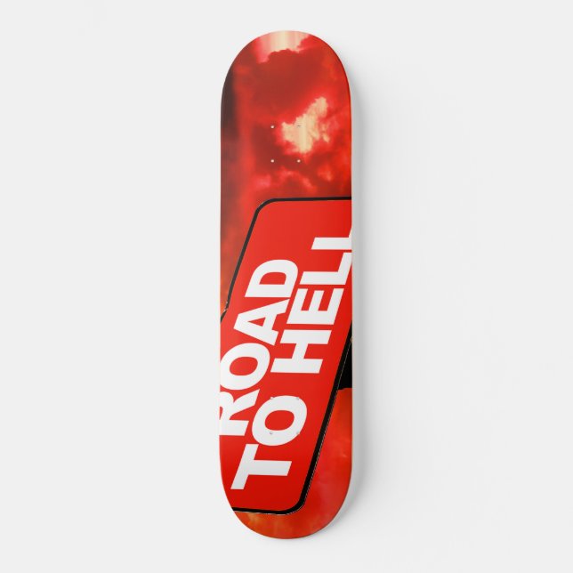 Skateboard Señal de camino al infierno (Anverso)