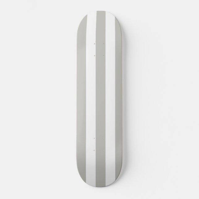 Skateboard Sencilla franja gris y blanca (Anverso)