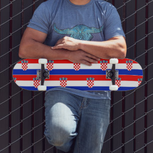 Skateboard Sencilla ropa de bandera nacional de Croacia moder