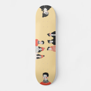 Skateboard Sencillo dibujo moderno de jóvenes geniales