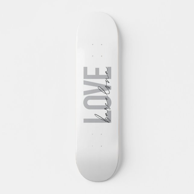 Skateboard Sencillo, urbano, moderno, fresco diseño Love Barc (Anverso )