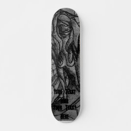 Skateboard señora de presentación blanco y negro del arte