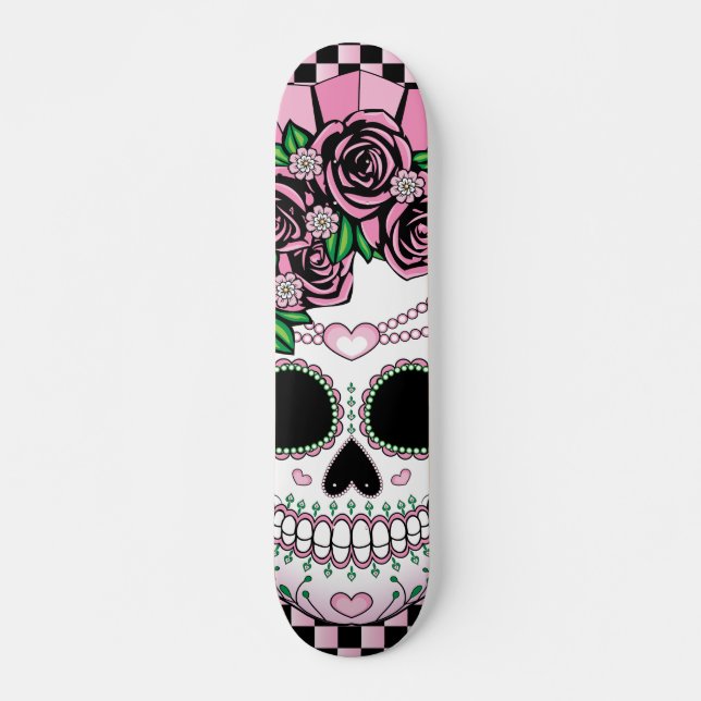 Skateboard Señora Sugar Skull (Anverso )