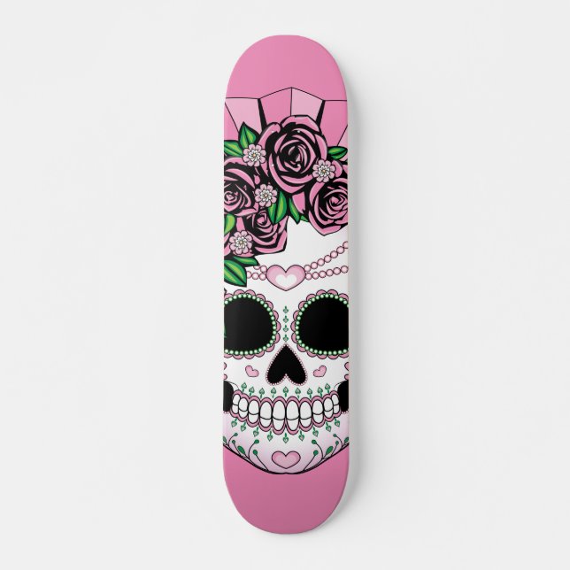 Skateboard Señora Sugar Skull (Anverso )