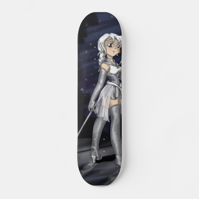 Skateboard Senshi de plata (Anverso)