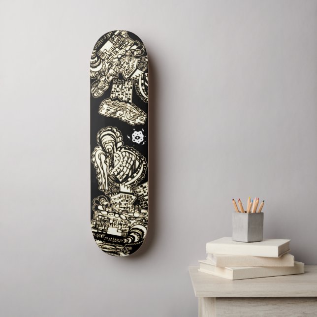 Skateboard Sepia Black Guay (Arte de la pared)