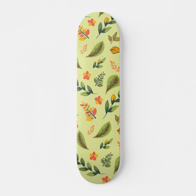 Skateboard Serie 3 de diseño de flores (Anverso )