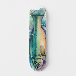 Skateboard Serie de Acuarela: Lubina