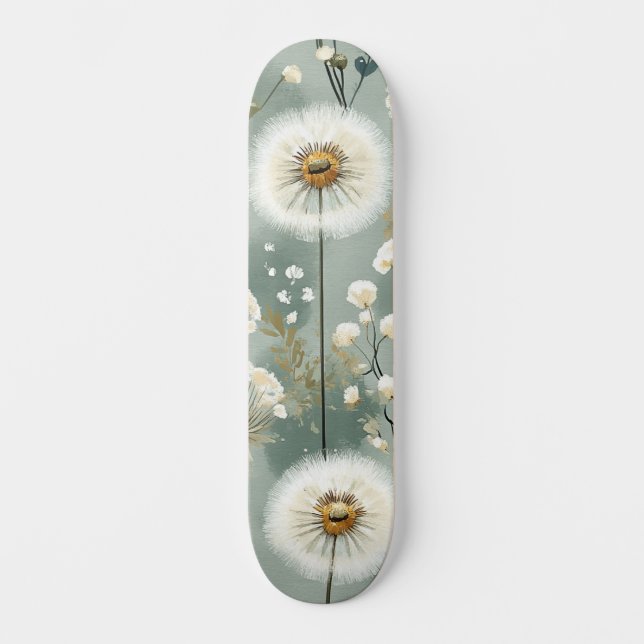 Skateboard Serie de Diseño de Diente de León #3 (Anverso)