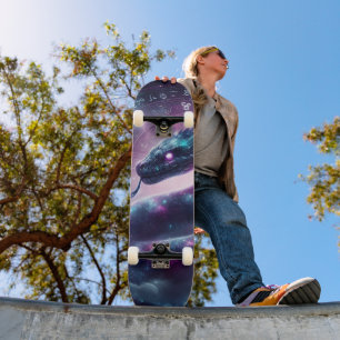 Skateboard Serpiente Cósmica Zodiaco Galaxia Astrología