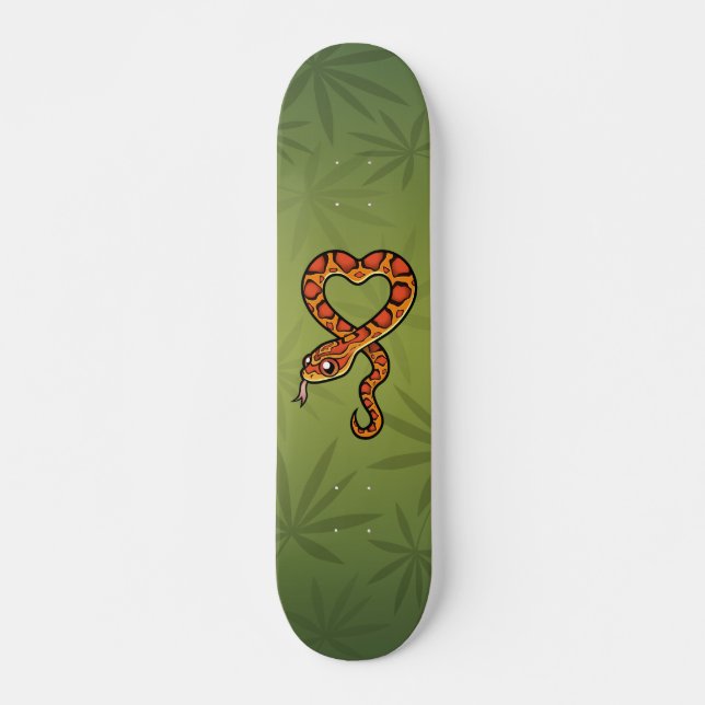 Skateboard Serpiente de dibujos animados (Anverso )