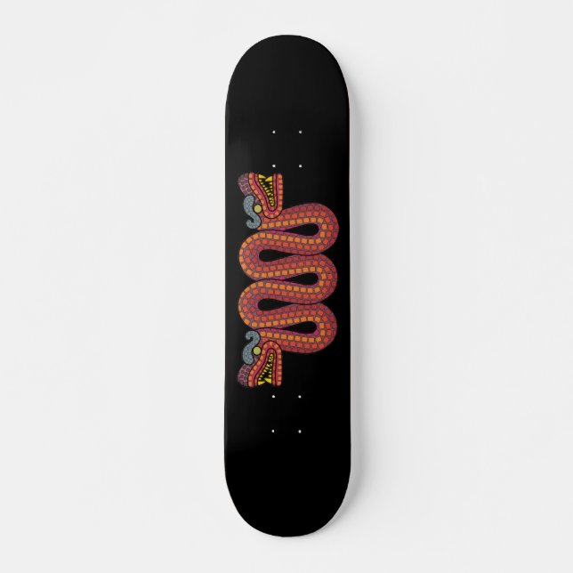 Skateboard serpiente de dos cabezas azteca (Anverso )