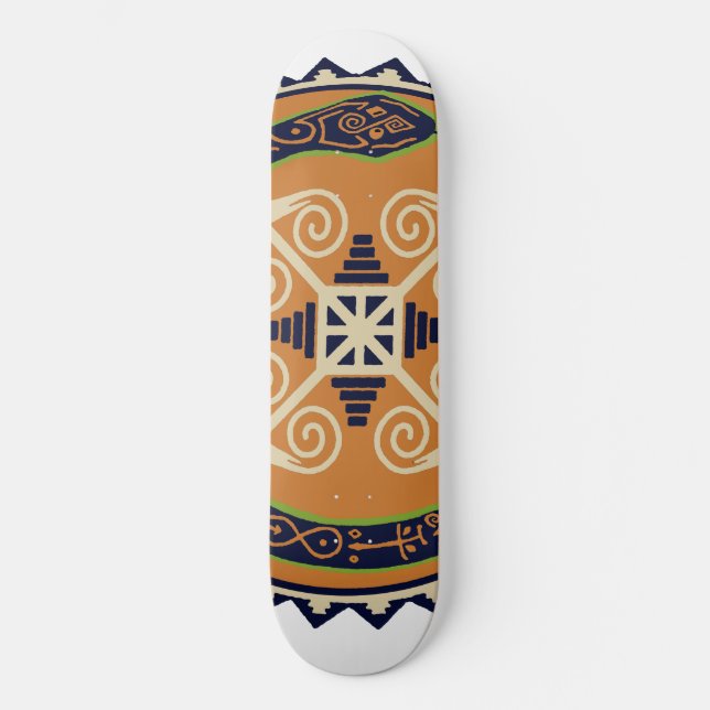 Skateboard Serpiente Ouroboros con Rueda de Fuego Divino Skat (Anverso)