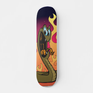 Skateboard Serpiente y llamas