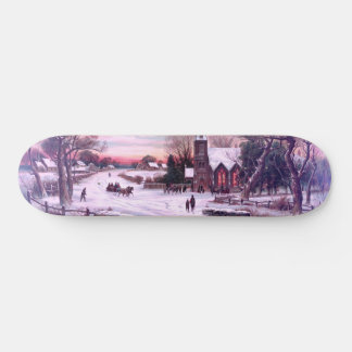 Skateboard Servicios de la Iglesia en los Navidades de la noc