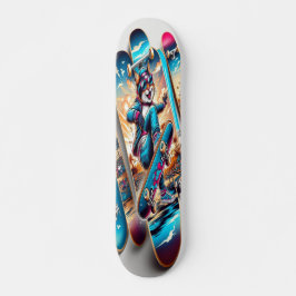 Skateboard Sesión sobre el cielo al atardecer