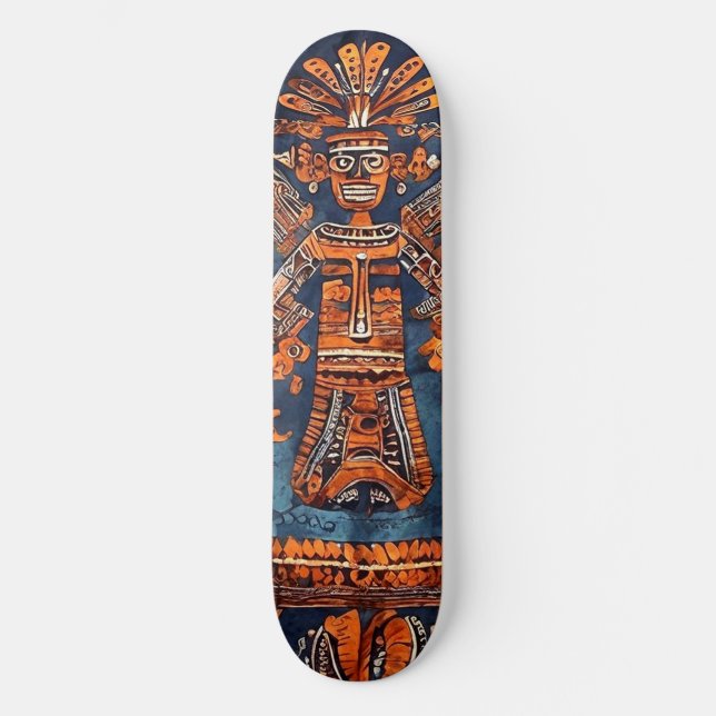 Skateboard Set Azteken Stil Mexico Mittelamer. (Anverso)