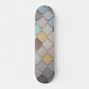 Skateboard Shabby Chic Pastel Tiles