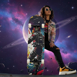 Skateboard Shattered Reality - Astronauta Crucero Cósmico