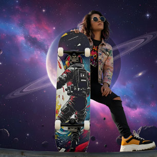 Skateboard Shattered Reality - Astronauta Crucero Cósmico