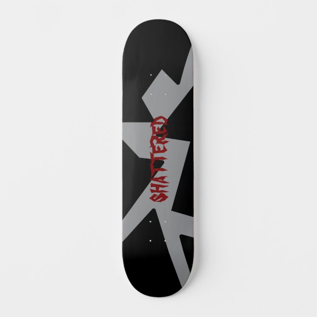 Skateboard shattered skate deck (Anverso)