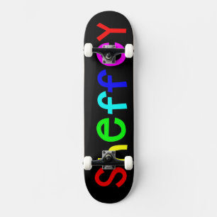 Skateboard Sheffey Negrita Fuentes Arcoiris Placa de esquí
