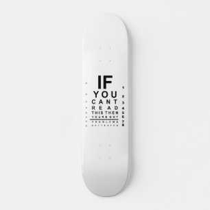 Skateboard Si puede leer este gráfico de prueba ocular